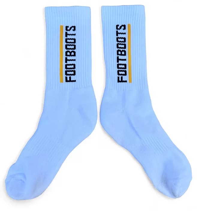 イエローライン ソックス ブラック / ホワイト